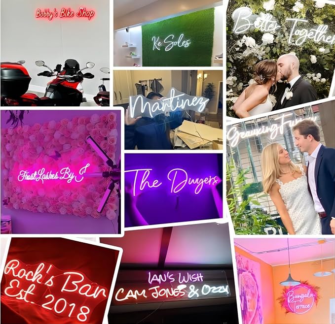 Wakklia Custom Neon Sign, Large Custom LED Sign Customizable Neon Light | Personalized Name Neon for Wall Decor, Light up Sign for Office Coffee Bar Store Tattoo Shop Gifts Decorations