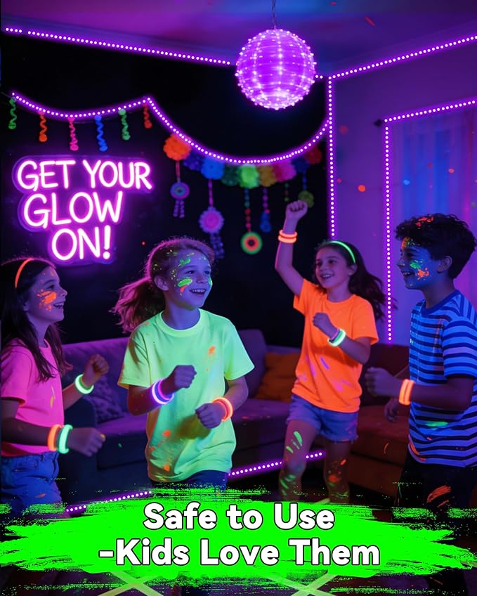 33FT USB Black Lights LED Strip, Battery Operated Black Light Tapestry Light, 300LEDs Blacklight for Bedroom Glassroom, Halloween, Glow Neon Party, Birthday, Fluorescent Poster Painting,4 Pack