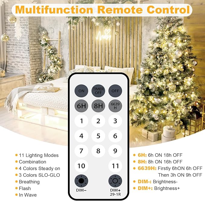 OMIKA 50FT Connectable Globe String Lights Outdoor Waterproof, 150 LED Fairy Lights with Remote Timer, Multicolor and Warm White Plug in Pastel String Lights for Indoor,Bedroom, Party, Classroom Decor