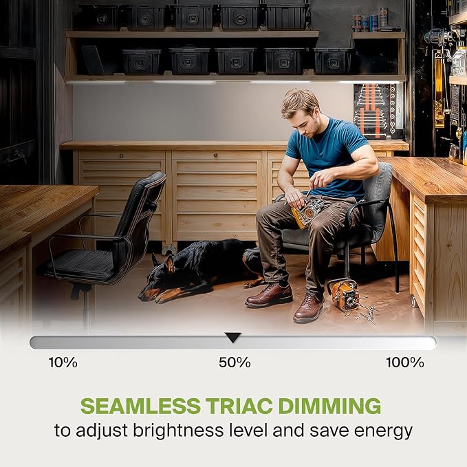 ASD LED Under Cabinet Lighting, 24 inch 12W 822 LM, Dimmable Hardwired Under Cabinet Lights for Kitchen, 3000K Soft/4000K Cool/5000K Daylight, Under Counter Light Fixtures, ETL, White, Bullnose Design