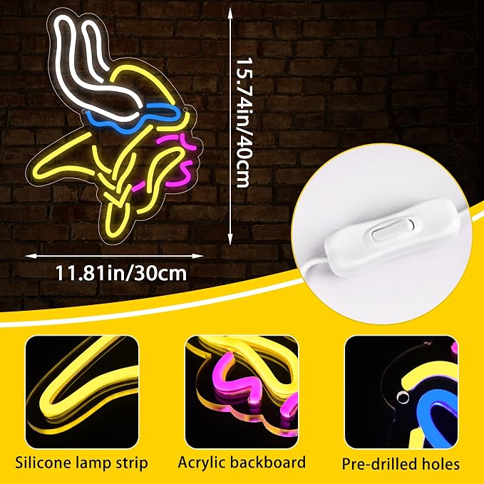 Football Neon Sign for Wall Decor Football Team Led Neon Light for Man Cave | Dimmable Rugby Team Logo Led Sign for Bedroom Party Club Bar Dorm Garage Decor Birthday Gift for Rugby Fans Size 15.7*11.8 In