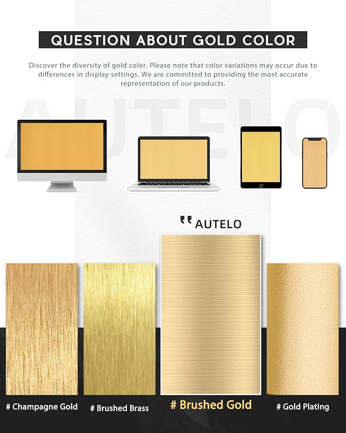 AUTELO Gold Pendant Lights, 1-Light Pendant Lights Kitchen Island in Brushed Gold Finish with Clear Glass, Vintage Pendant Light Fixtures, Gold Hanging Lights for Kitchen Island H9385 BG-R