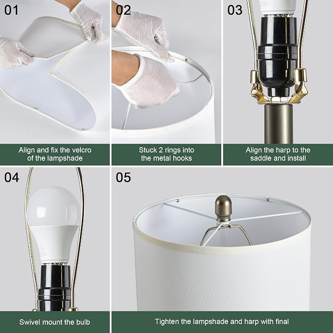 Table Lamps for Living Room Set of 2, 24.5" Modern Table Lamps for Bedroom with USB C+A Ports, Creative Stripe Touch Lamps for Nightstand, 2 Bulbs Included