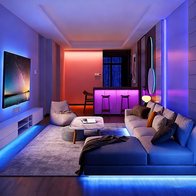5V USB LED Strip Lights, 3.28FT 3Key COB Light Strip RGB, Short LED Strip Light, Flexible Bright 5V Led Strip for Under Cabinet, Kitchen, TV Backlight, Shelves, Displays and TV Lights