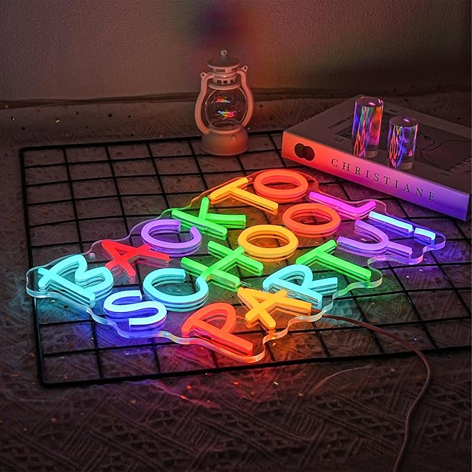 Back To School Party Neon Signs for Wall Decor Party Neon Light Inspirational LED Lights Color Letter Light Up Sign for Bedroom School Classroom Home Kid Room