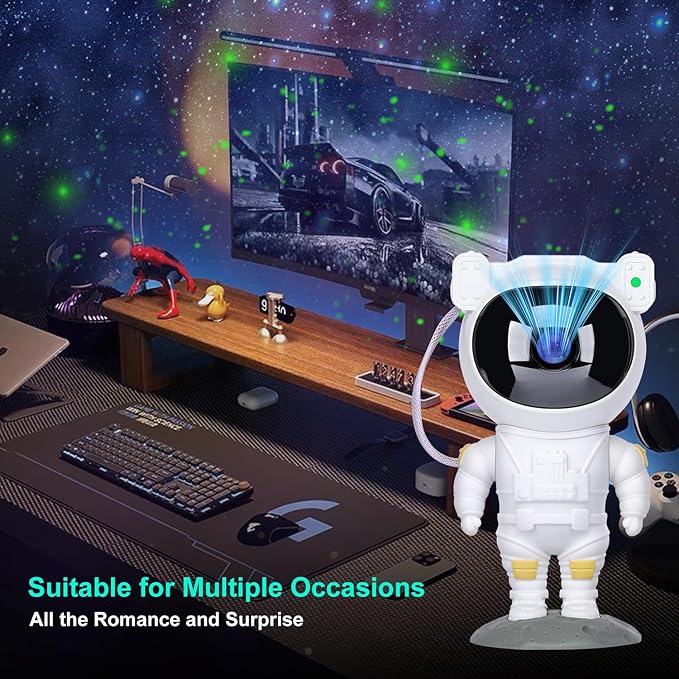 Star Projector Galaxy Night Light,Birthday Gifts Toys for 2-10 Year Old Boys Girls- Astronaut Starry Nebula Ceiling LED Lamp with Timer and Remote,Projection Lights for Bedroom Décor