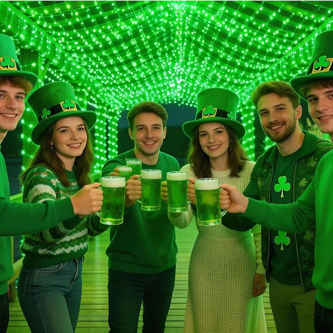 66Ft Waterproof Green LED Rope Lights, 16 Color Changing String Lights with Remote & Emerald Mode, 200 LEDs Outdoor Party Lights for St. Patrick's Day, Pub, Garden, Patio Décor