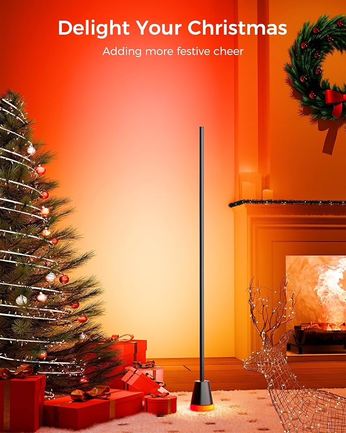 2 Pack Corner Floor Lamp, Smart RGB LED Corner Lamp with App and Remote Control, 172 LED Lighting and 16 Million Colors Changing Standing Lamps with Music Sync for Living Room, Bedroom, Gaming Room