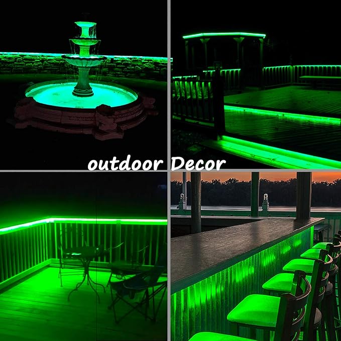 Rope Lights, 16Ft Waterproof Connectable Strip Lighting Red, Indoor Outdoor Mood Lighting for Home Christmas Holiday Garden Patio Party Decoration