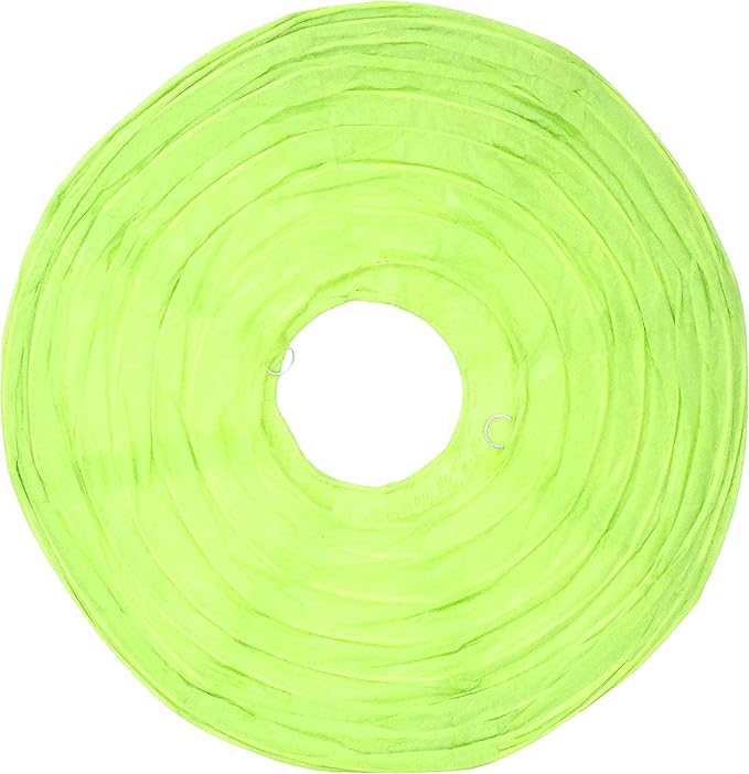 Mudra Crafts Lime Green Paper Lanterns Wedding Party Decorations - 12 in 10 Round Hanging Ceiling Lanterns, 10 Pack, Decorative Lamp Shades