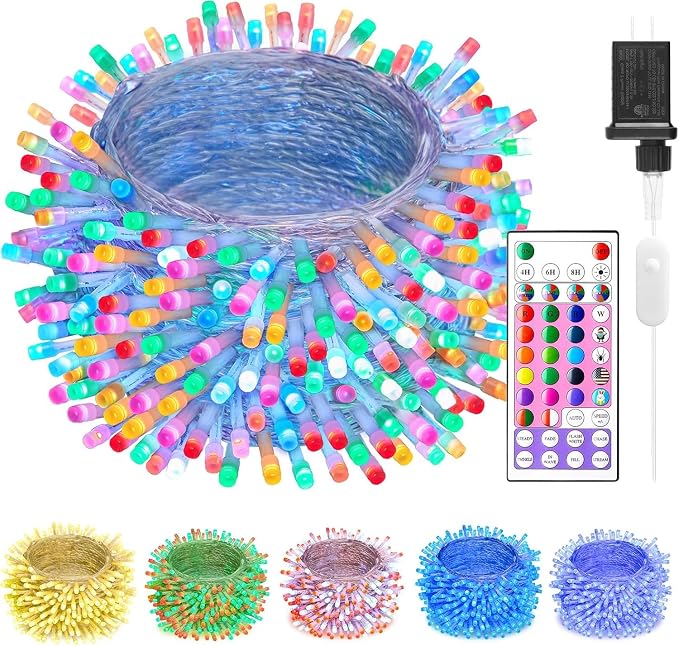Minetom String Lights Color Changing - 22 Colors 66FT 200 LED Fairy String Lights with Remote,Twinkle Fairy Lights Indoor with 12 Lighting Modes, Pastel Easter Lights for Bedroom