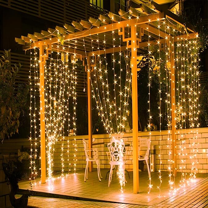 66Ft 200LED Plug-in Waterproof Fairy String Lights with 8 Lighting Modes - Indoor & Outdoor Decor for Bedroom, Girl’s Room, Garden, Party, Christmas - Warm White Twinkle Lights