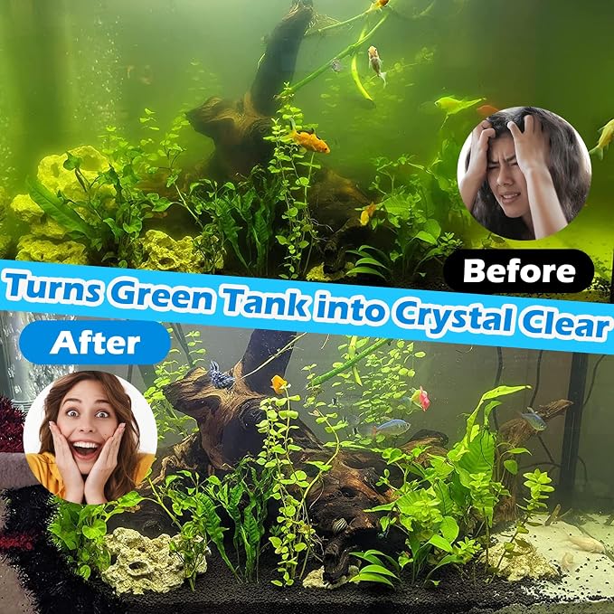 COOSPIDER Aquarium Filter with 7W U-V Light 300GPH for 75-200 Gallon Tank | Submersible Fish Tank Filter with 22W Powerful Pump for Green Clean, Turtle Tank, Oxygen Supply, Deodorization, Water Cycle