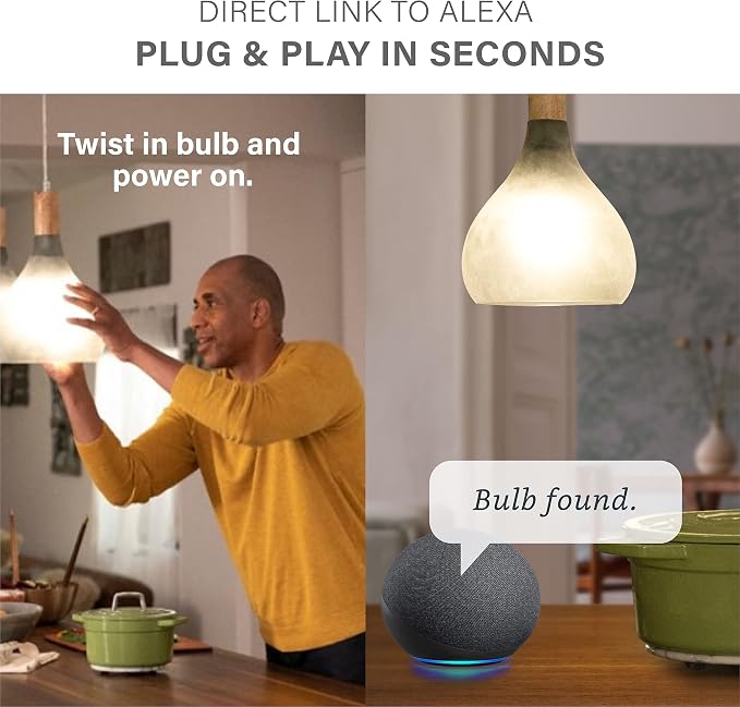 Sengled Alexa Light Bulb, S1 Auto Pairing with Alexa Devices, Color Changing Light Bulbs, Smart Light Bulbs that Work with Alexa, Bluetooth Mesh Smart Home Lighting, E26 60W Equivalent,800LM, 10-Pack