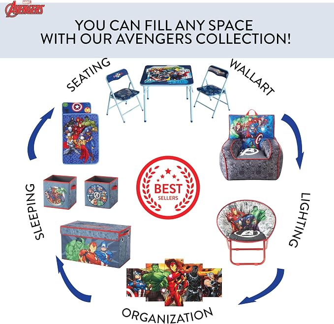 Avengers Stick Table Kids Lamp with Pull Chain, Themed Printed Decorative Shade,Metal