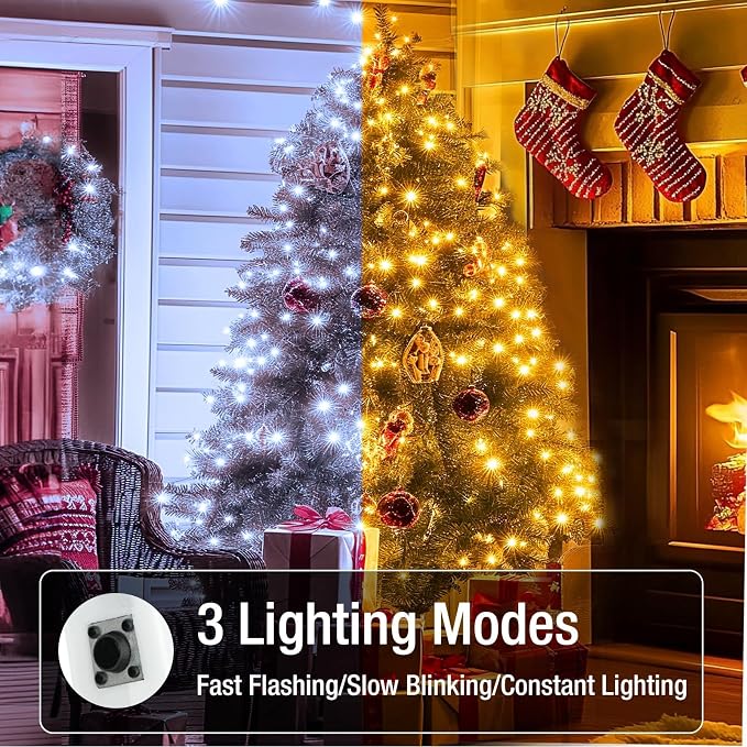 10 Pack Fairy Lights Battery Operated - 7ft 20 Led Twinkle Lights 3 Modes, Bulk Mini String Lights Waterproof for Mason Jars Vases DIY Party Wedding Decoration Christmas -Warm and Cold White