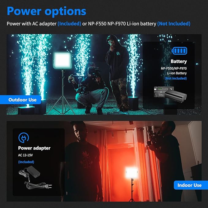 NEEWER 2 Pack 660 PRO RGB LED Video Light with App Control Tripod Stand Kit, Studio Panel Key Lighting for Gaming Streaming Zoom YouTube Webex Photography, 360° Full Color, 50W Dimmable