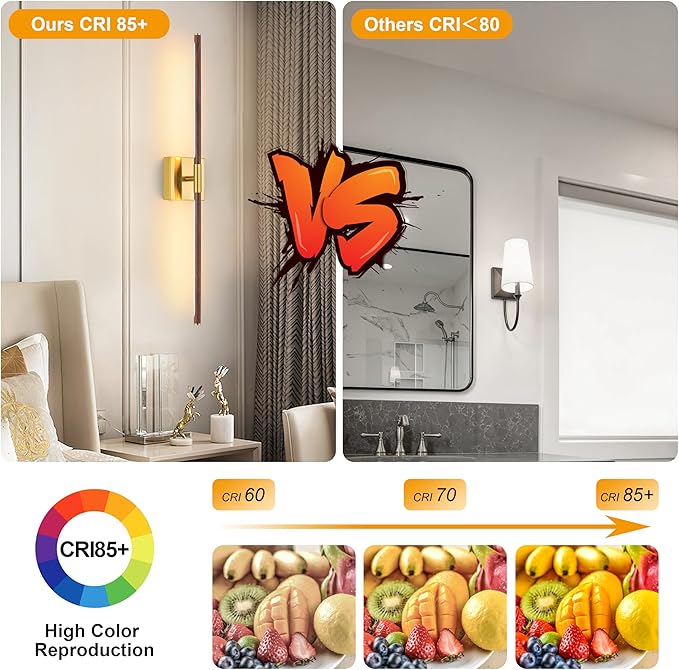 Battery Operated Wall Sconce Single, Walnut Rechargeable Wall Sconce with Remote, Dimmable Sconce Wall Light, 24 Inch LED Wireless Wall Light for Background Wall, Bedroom,Living Room