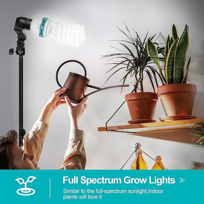 EMART Full Spectrum Light Bulb, 105W Spiral CFL 5500k Daylight for Softbox Lighting Kit, Replacement Lamp for Photography Photo Video Studio, Household Use, Portrait Shooting -2PACK