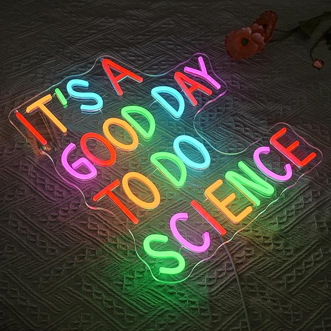 It's A Good Day To Do Science Neon Sign for Wall Decor Science Neon Light Classroom LED Sign Laboratory Neon Light Sign for Classroom Science Lab Bar Home shop Decoration