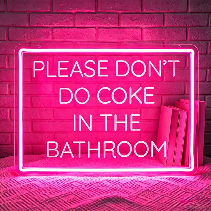 Bathroom Neon Lights Signs Neon Sign Led Sign Light for Wall Decor | Don't Do It In The Bathroom Neon Sign for Room Decor,Man Cave Decoration,Dormroom,Wall Decor,Gift,5V USB Powered