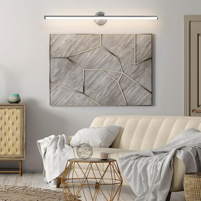 KAISITE Brushed Nickel Modern Bathroom Light - 39 Inch Dimmable 5CCT LED Vanity Light for Restroom