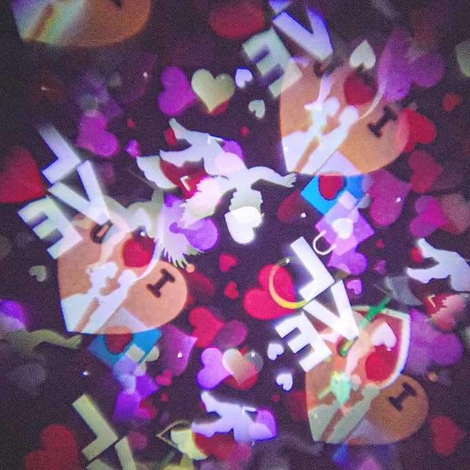 Love Heart Projector Light - Astronaut Night Light Projects Love and Angels, Bedroom Decor for Kids, Ideal Birthday Gift for Boys and Girls
