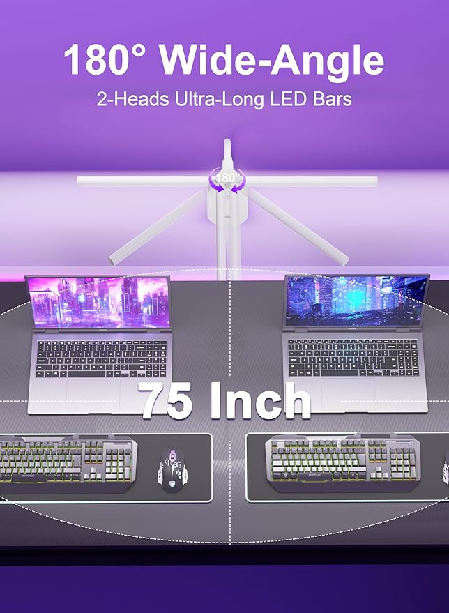 Wall Mounted Reading Light, Book Lights with 2 Heads Ultra Long LED Bars, Bedside Reading Lamps for USB Output, Bright 5 Dimmable with 360° Gooseneck 4 Hour Auto Off Bed Headboard Lights