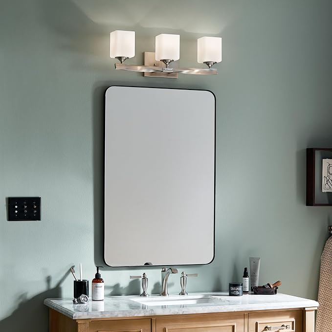 Kichler Marette 3-Light Bathroom Vanity Light, Brushed Nickel