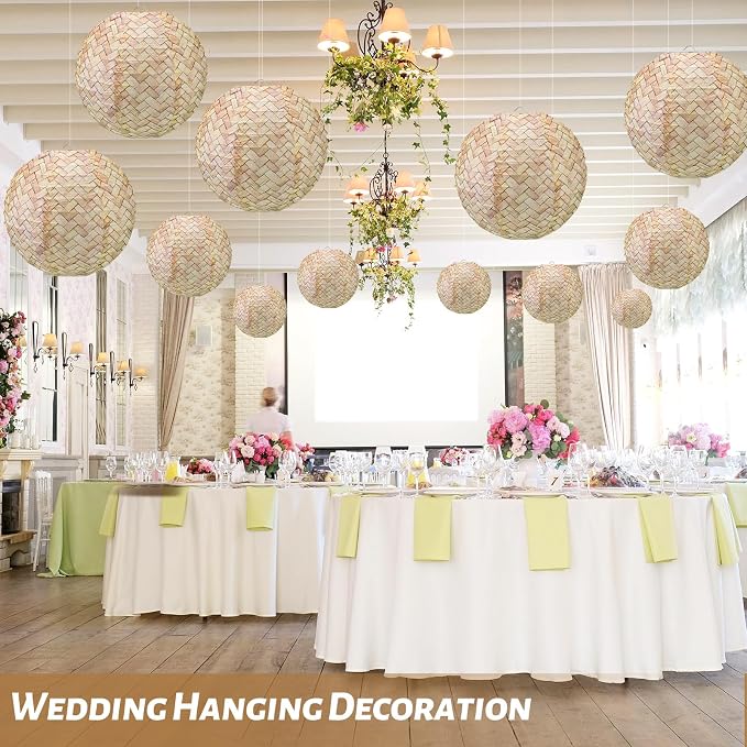 12 Pcs 10 Inch Hanging Paper Lanterns Party Decorations Pastel Classroom Decor for Birthday Back to School Party Decoration for Classrooms Wedding Birthday Ceilings(Vintage Color,Linen)