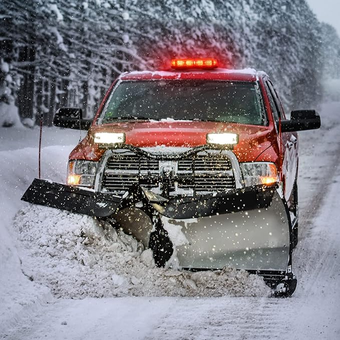 Nilight 12 Inch Roof Top Strobe Lights 48LED Hazard Light Emergency Safety Warning LED Flashing Bar Magnetic Mount 12V 24V Cars Trucks Tractors Snow Plows Construction Vehicles