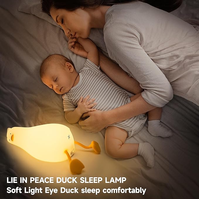 Cute Duck/Chicken/Pig/Rabbit/Panda NightLight, LED Squishy Animal Novelty Lampfor Toddler Baby Kids, Nursery Touch Kawaii Room/House Decor Bedside Touch Lamp for Breastfeeding