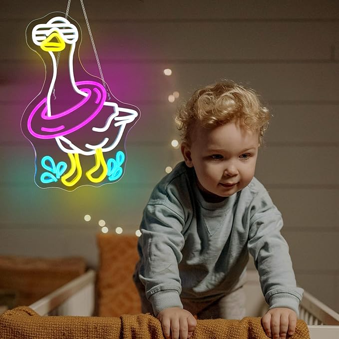 Goose Neon Sign Sign Led Light Up Signs for Wall Decor Usb Powered Neon Light Signs Indoor Light for Room Decor Holiday Gift