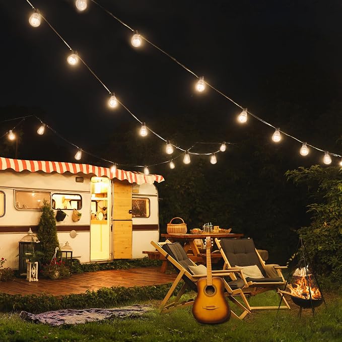 BLIATLUS 55FT Solar String Lights, Waterproof Outdoor Remote 15+2 Shatterproof ST38 LED for Patio Garden