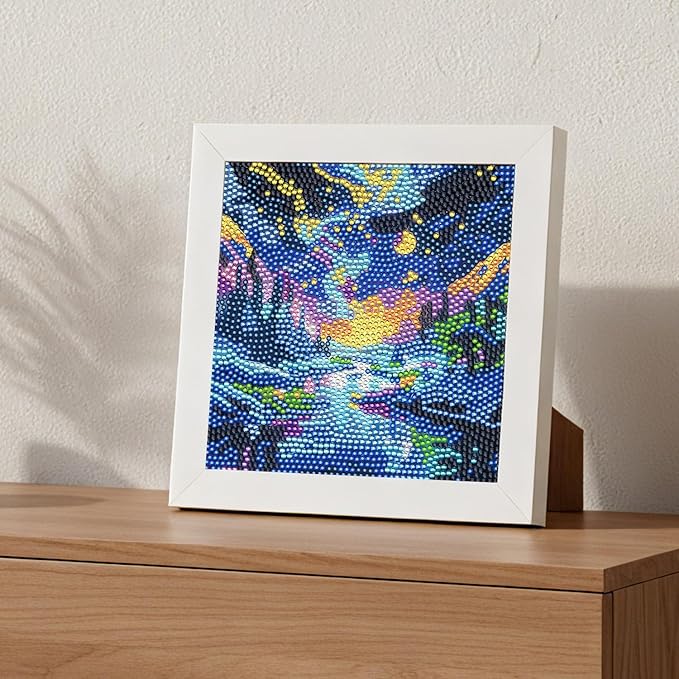 Sitsink Northern Lights Diamond Painting Kit - Full Drill Forest Scenery Diamond Art Painting, 5D Gem Art Canvas Set Night Landscape Holiday Gifts for Women