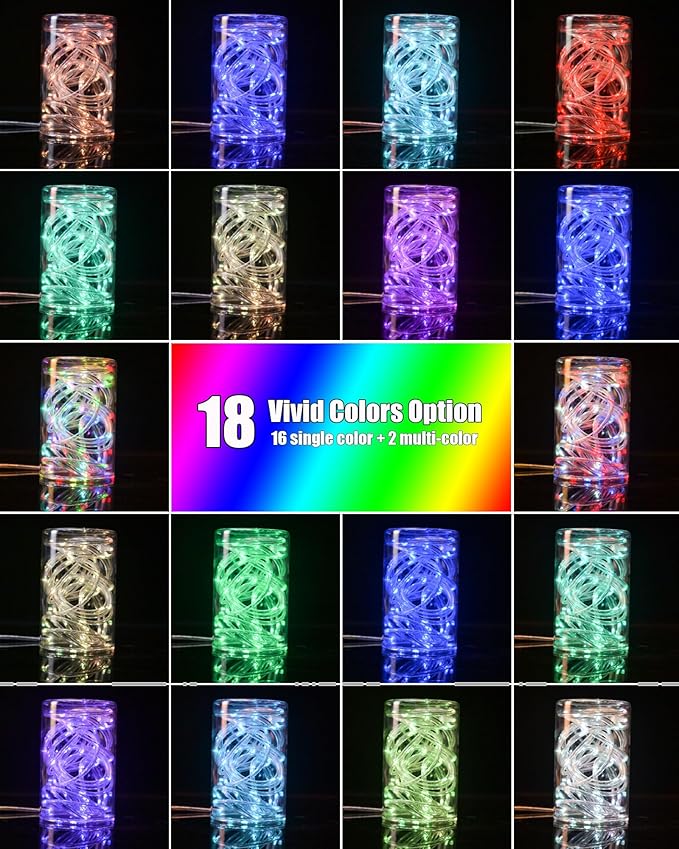66Ft Waterproof Green LED Rope Lights, 16 Color Changing String Lights with Remote & Emerald Mode, 200 LEDs Outdoor Party Lights for St. Patrick's Day, Pub, Garden, Patio Décor