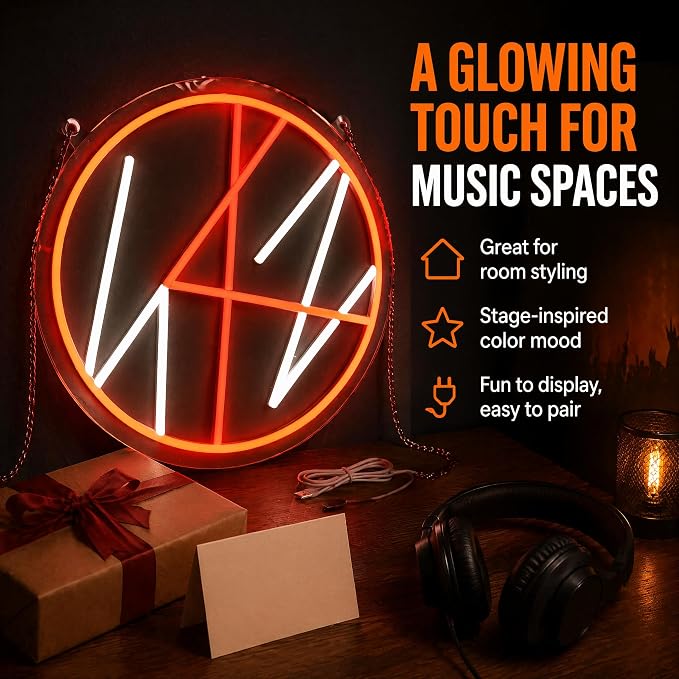 K-Pop Neon Sign,Music Decor,K POP Merch | LED Light, Music Fan Merch Decor, Wall Light, 12.6"x12.6"IN