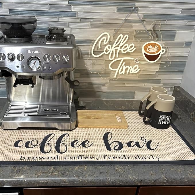 Coffee Time Neon Sign Latte Art Neon Lights Neon Bar Signs for Wall Decor LED for Cafés, Kitchens & Breakfast Bars Light Signs Retro Diner Lighting
