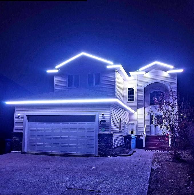 FORT 32.8FT White LED Neon Strip Lights -AC110V 120V led Light Strip Waterproof Outdoor 120LED/M Flexible Lighting for Home & Commercial Decor - ETL FCC Certified
