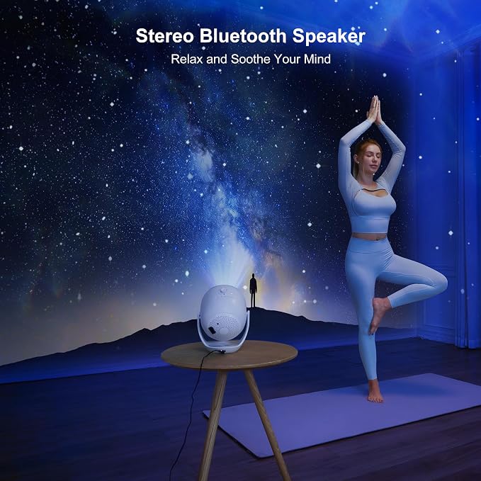 Brizled Projector Galaxy Light Pro, 4K Glasses-Free 3D LED Night Lamp Ocean | Holographic Planetarium Bedroom Star Light with 90+ Dynamic Themes; Stereo Bluetooth Speaker; Remote Nebula Light for Ceiling