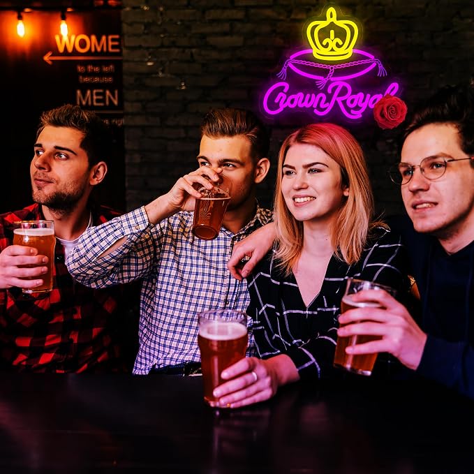 Whisky Neon Sign for Wall Decor Whisky LED Light for Man Cave | Dimmable whisky neon light, bedroom, bar home bar store bistro party restaurant decor, birthday gifts, size 13.7*11.4 in