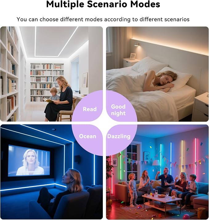 MIWISE Matter LED Controller,Dimmable WiFi Controller for LED Strip Light,Works with Alexa/Google Assistant/Homekit/Apple Home/Siri,for Single Color/CCT/RGB/RGBCCT/RGBW COB LED Strip Light,DC12-48V