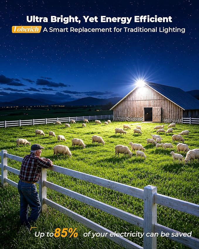 2-Pack 150W LED Barn Light Dusk to Dawn, 20000LM Outdoor Yard Light 6500K | Ultra Bright Security Light, Adjustable Angle, IP66 Waterproof, Photocell, AC110-120V, Lights Up Large Areas for Yard Barn