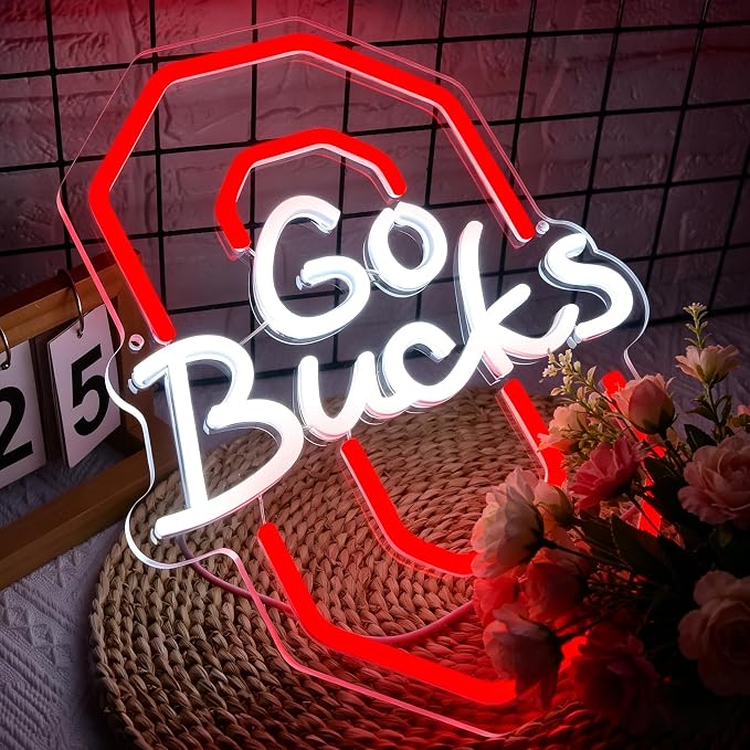 University Neon Sign for Wall Decor Football Neon Light for Man Cave | Dimmable University Led Sign for Fans, Bedroom, Dorm, Game Room,Bar Party Decor, Birthday Gifts for Men 13.7*11.6In