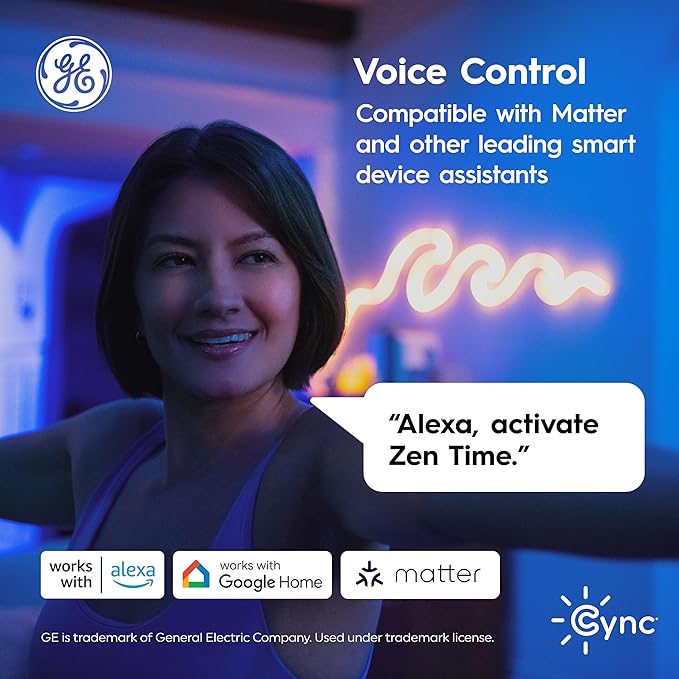 Cync GE Direct Connect A21 Smart LED Light Bulbs, Color Changing Smart Lights, Matter Compatible, Compatible with Alexa and Google Home (2 Pack)