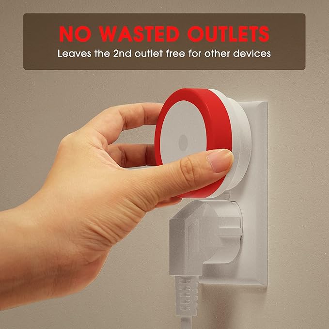 Night Lights Plug into Wall Red Night Light Dusk to Dawn Sensor | 4 Pack 60 Lumens, 0.6W, ABS Plastic, Perfect for Bedroom, Hallway, Bathroom, Kitchen, Stairway, Nursery