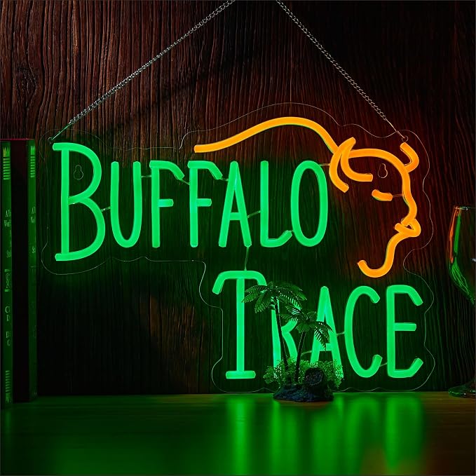 Whiskey Neon Sign for Bar Wall Decor, Buffalo Whiskey Dimmable Light Up Bar Signs for Man Cave Room Decor Bar Shop Pub Bistro Party Hotel Game Room Decor Gifts, USB Powered