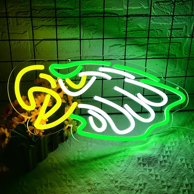 Football Neon Sign for Wall Decor Football Team Dimmable Led Neon Light for Man Cave Birthday Gifts for Rugby Fans Green Light Up Sign for Bedroom Party Club Bar Dorm Size16.5 * 7.4In(ZYLD269)
