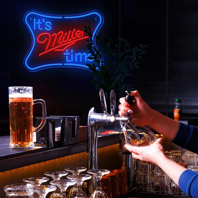 Bar Neon Signs for Wall Decor Dimmable Beer Led Neon Light Signs for Man Cave Home Party Pub Shop Beer Club Bedroom Neon Bar Sign Wall Art Decor