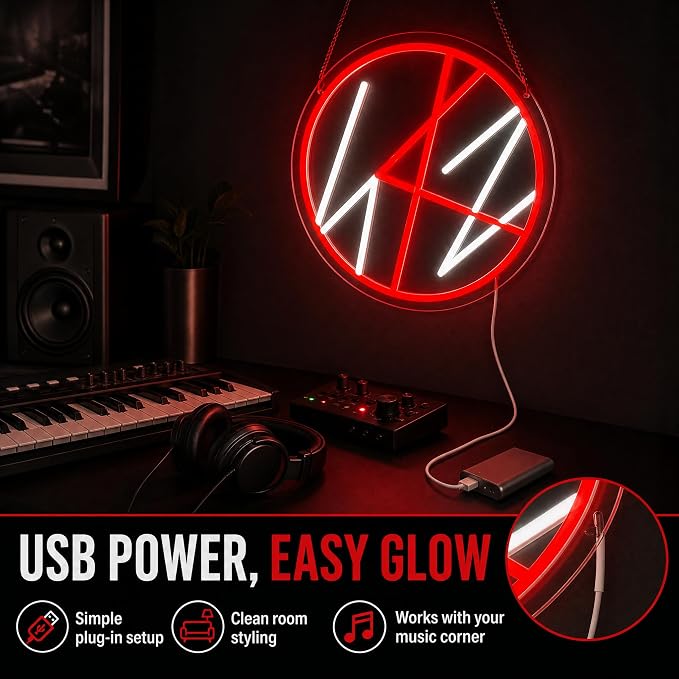 K-Pop Neon Sign,Music Decor,K POP Merch | LED Light, Music Fan Merch Decor, Wall Light, 12.6"x12.6"IN